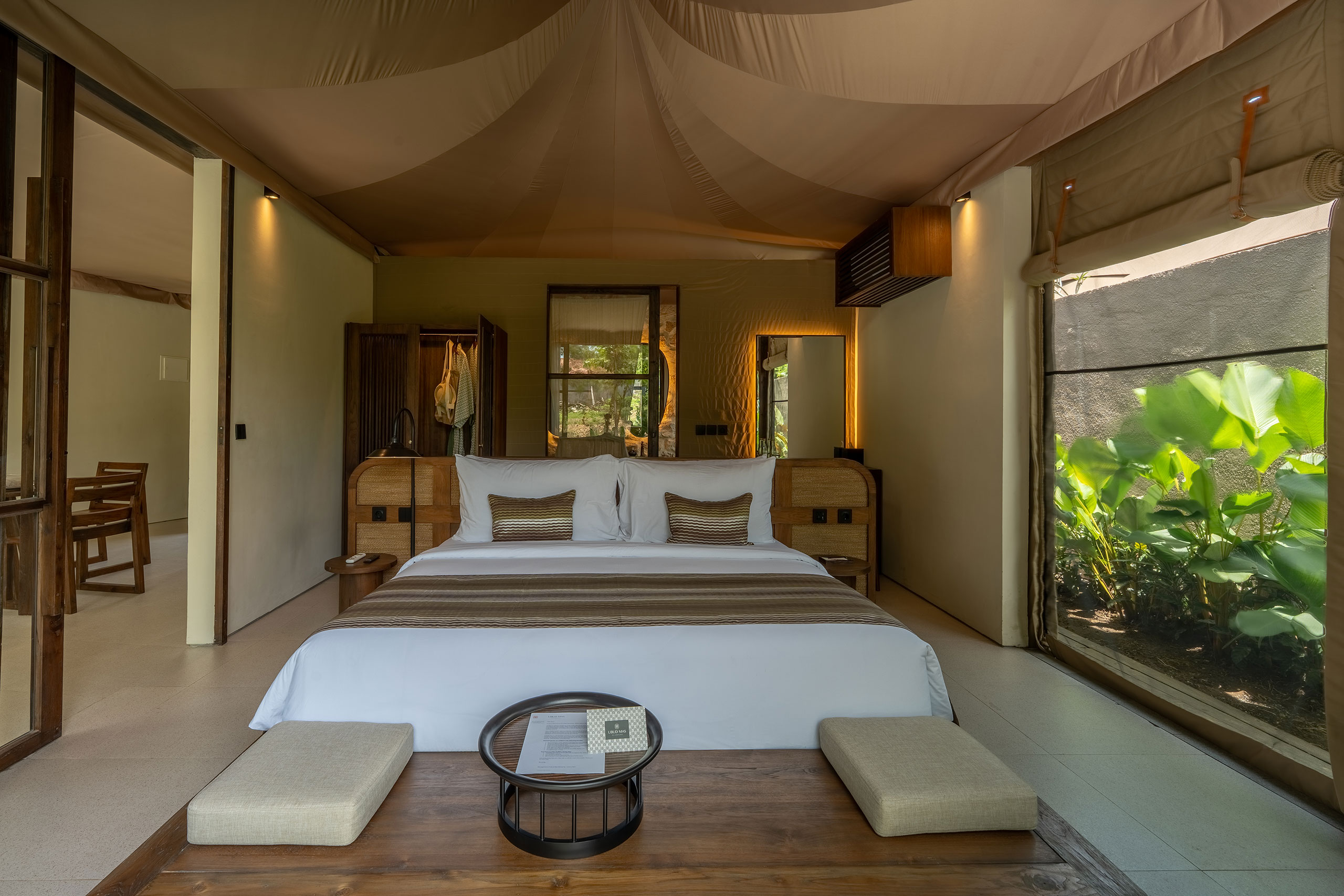 Interior of Two Bedroom Riverfront Pool Tent